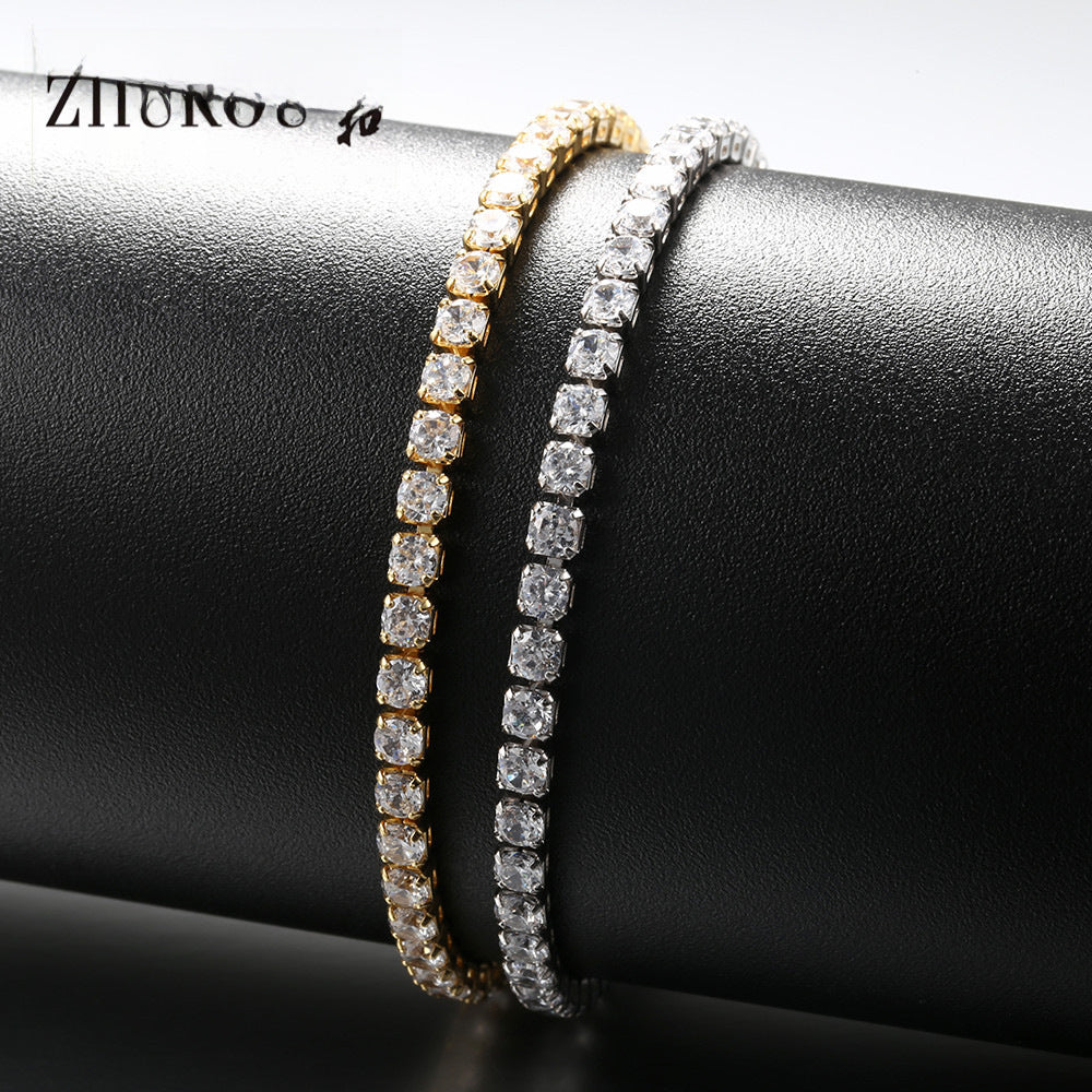 Wholesale Adjustable Pull-out Bracelet Zirconia Bracelet Thickened Plated Real